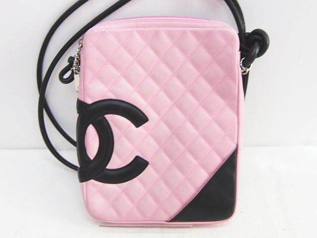 シャネル CHANEL ショルダーバッグ カンボンライン ココマーク ピンク 