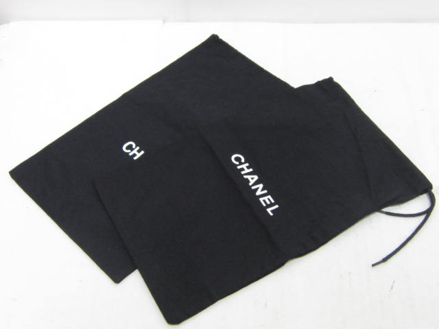 シャネル CHANEL 靴 シューズ入れ 保存袋 ブランドロゴ ブラック 黒 布 