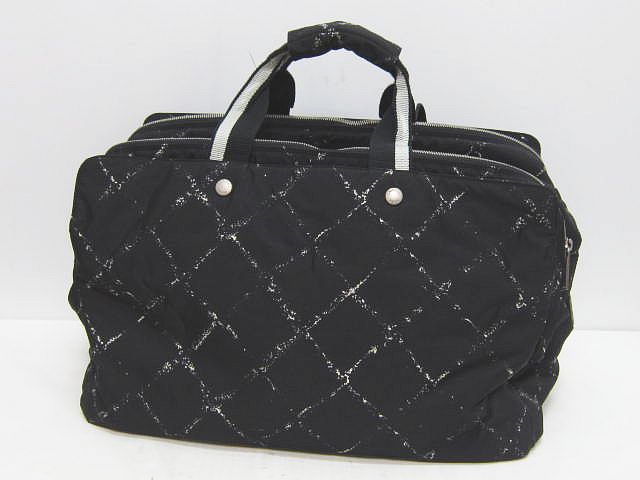 シャネル CHANEL 旧トラベルライン ボストンバッグ 旅行カバン 