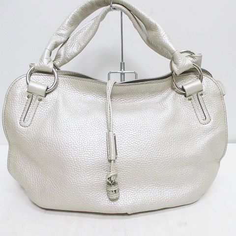 セリーヌ CELINE ビタースウィート レザー ハンドバッグ 白 セリーヌ