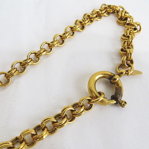 シャネル CHANEL ネックレス 93P ココマーク CC ゴールドカラー 鏡 