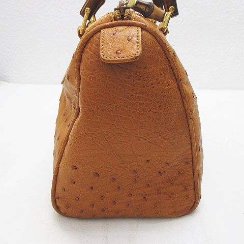 グッチ GUCCI 000 3444 0294 オーストリッチ バンブー ハンドバッグ 