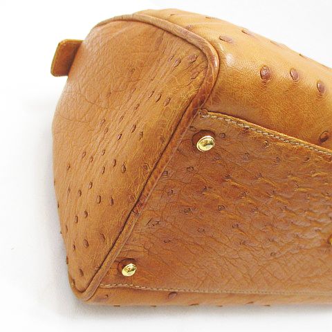 グッチ GUCCI 000 3444 0294 オーストリッチ バンブー ハンドバッグ 