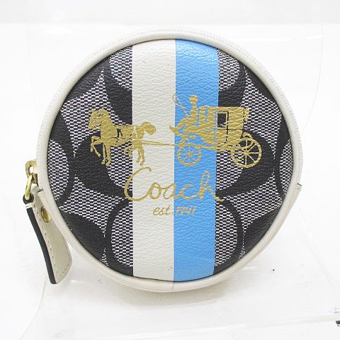 コーチ COACH ヘリテージ コインケース 小銭入れ 円型