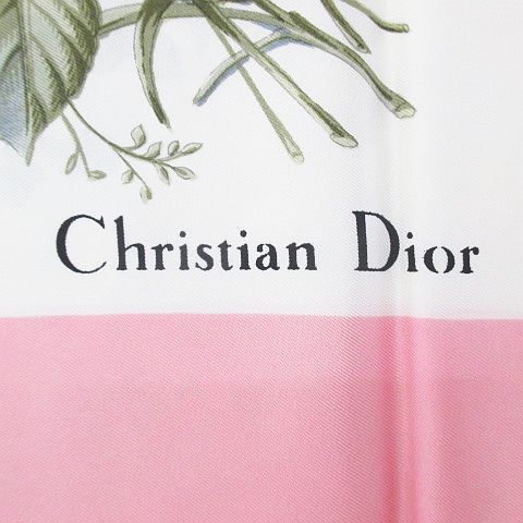 クリスチャンディオール Christian Dior 花柄 フラワー 大判 スカーフ  