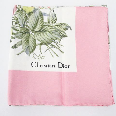 クリスチャンディオール Christian Dior 花柄 フラワー 大判 スカーフ  