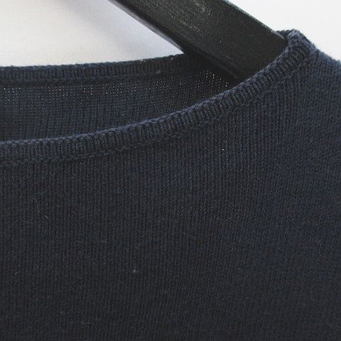 【美品】GIORGIO ARMANI 半袖 ニット イタリア製 ネイビー ジョルジオアルマーニ GIORGIO ARMANI 半袖 ニット カットソー
