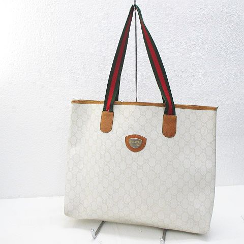 グッチ GUCCI オールドグッチ シェリーライン トートバッグ GG柄  