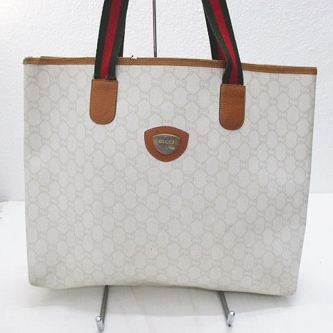 グッチ GUCCI オールドグッチ シェリーライン トートバッグ GG柄 
