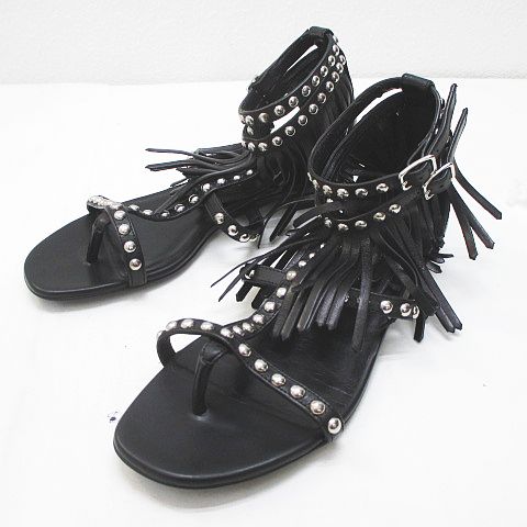 サンローラン パリ SAINT LAURENT PARIS ニュ ピエ フリンジ フラット 