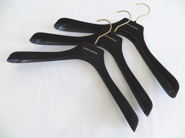ルイヴィトン LOUIS VUITTON ハンガー 3本セット ダークブラウン 茶系  