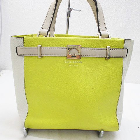 Kate Spade ハンドバッグ イエロー ホワイト Kate Spade ハンドバッグ イエロー ホワイト