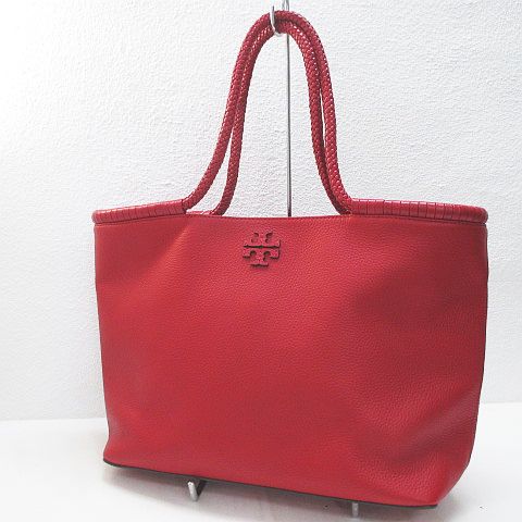 Tory Burch 赤 レザー トートバッグ 【公式通販】