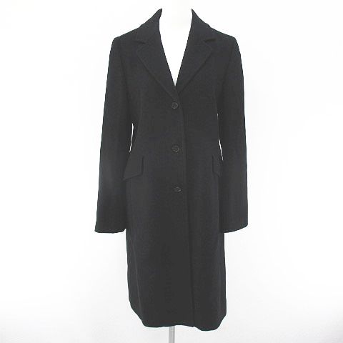 ef-dé 黒 エフデ カシミヤ コート エフデ ef-de カシミヤ100% ウール