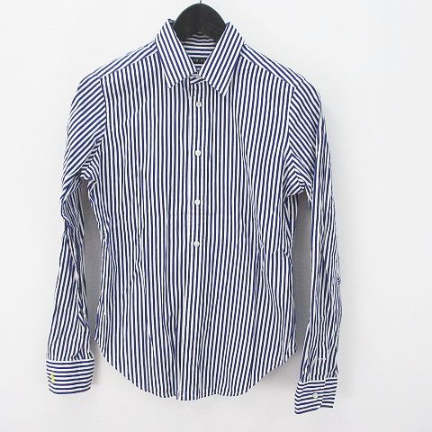 ラルフローレン RALPH LAUREN 長袖 ストライプ シャツ ブラウス 11 青 