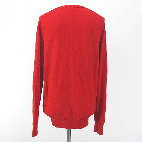 ユニクロ UNIQLO 長袖 カーディガン ニット XL レッド 赤系 V