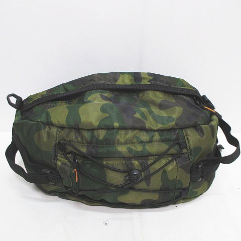 ウエストポーチ 迷彩柄 カモフラ カーキ ミリタリー ボディ