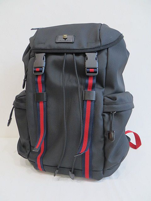 グッチ GUCCI テクノ キャンバス バックパック 429037 黒系 ブラック  