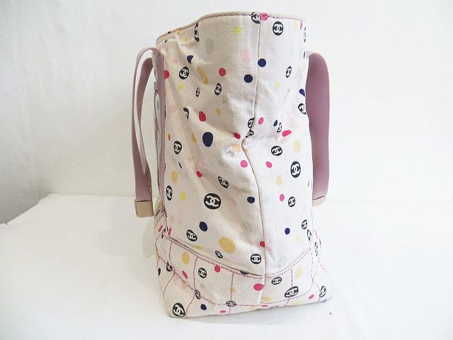 CHANEL ドットパターン トートバッグ CHANEL ドットパターン トートバッグ
