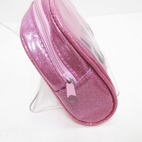 キットソン KITSON 化粧ポーチ 小物入れ ロゴ ラメ ピンク レディース