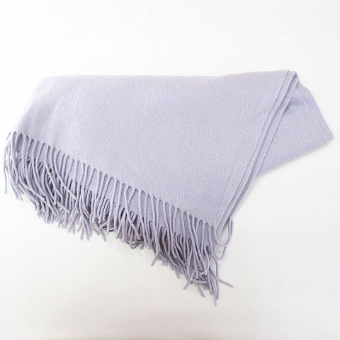 マフラー ストール 大判 紫系 ラベンダー フリンジ カシミヤ 無地 レディース 077 ベクトルパーク