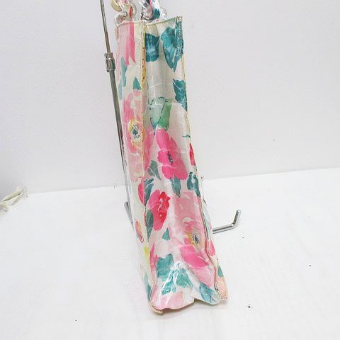 シャネル CHANEL トートバッグ 白 ピンク マルチ 花柄