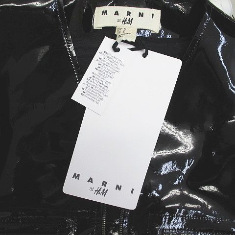 未使用品 マルニ MARNI H＆M コラボ エナメルレザー 本革 ノーカラー 