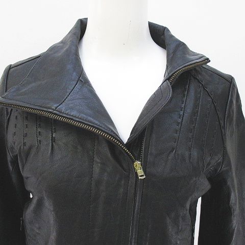 ライダース ラムレザー ローズバッド ROSEBUD レザージャケット ブラック ROSE BUD - ROSE BUD ローズバッド ファーライダースの通販 by