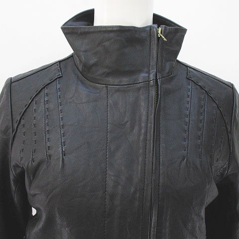 ローズバッド ROSE BUD レザージャケット ライダース 羊革 1 黒