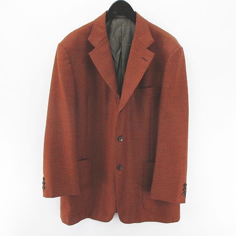 スキャバル Scabal テーラードジャケット カシミヤ混 茶系 ブラウン 