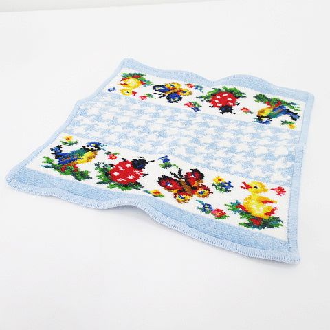 未使用新品　FEILER タオルセット 水色 花と鳥の模様 未使用新品FEILER タオルセット 水色 花と鳥の模様