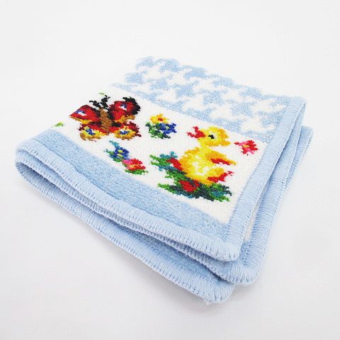 ルル★FEILER 鳥と花の刺繍タオルハンカチ&ペンケース&ミニバッグ フェイラー FEILER てんとう虫 鳥 蝶柄 ミニ ハンド タオル