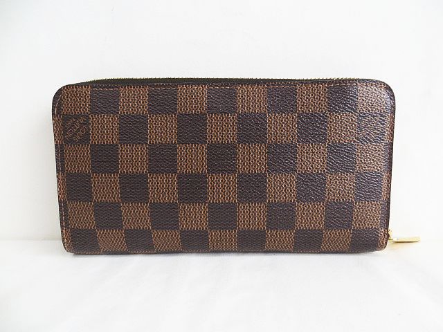 ルイヴィトン LOUIS VUITTON ダミエ ジッピー ウォレット エベヌ N60015 ラウンドファスナー 長財布 ブラウン系 メンズ レディース