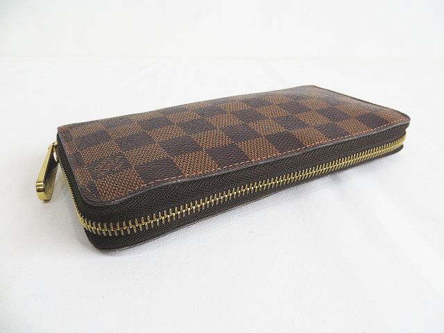 ルイヴィトン LOUIS VUITTON ダミエ ジッピー ウォレット エベヌ N60015 ラウンドファスナー 長財布 ブラウン系 メンズ レディース