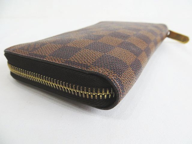 ルイヴィトン LOUIS VUITTON ダミエ ジッピー ウォレット エベヌ N60015 ラウンドファスナー 長財布 ブラウン系 メンズ レディース