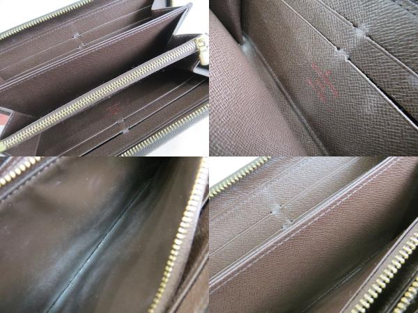 ルイヴィトン LOUIS VUITTON ダミエ ジッピー ウォレット エベヌ N60015 ラウンドファスナー 長財布 ブラウン系 メンズ レディース