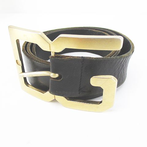 ドルチェ ガッバーナ ドルガバ Dolce Gabbana ベルト レザー 革 バックル 95 38 黒系 ブラック イタリア製 メンズ 077 ベクトルパーク