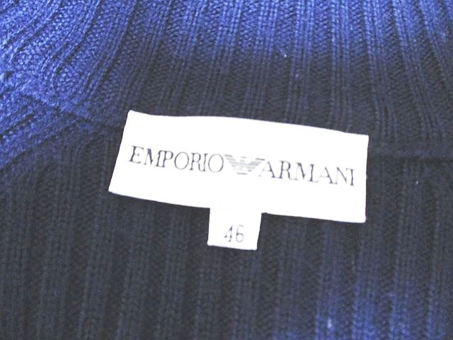 エンポリオアルマーニ EMPORIO ARMANI 長袖 ニット リブ編み ハーフ  