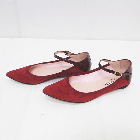 -ねじねじ様-repetto 赤 スエード バレエシューズ 38 未使用 ねじねじ様-repetto 赤 スエード バレエシューズ 38 未使用