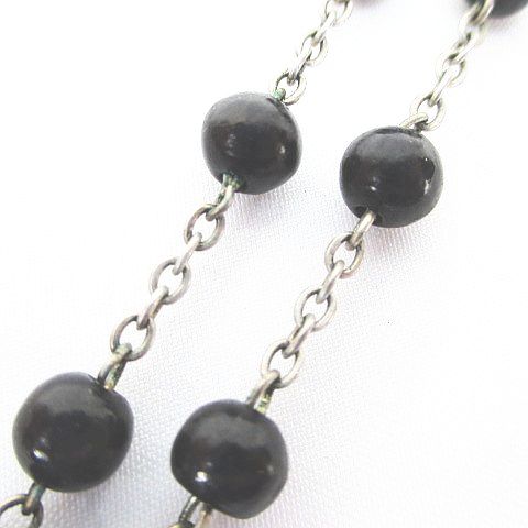 Dolce & Gabbana ドルチェ&ガッバーナ 黒 ロザリオネックレス DOLCE&GABBANA】ドルチェアンドガッバーナ ロザリオ ネックレス 金属製