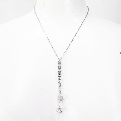 クリスチャンディオール Christian Dior Y字 キューブネックレス