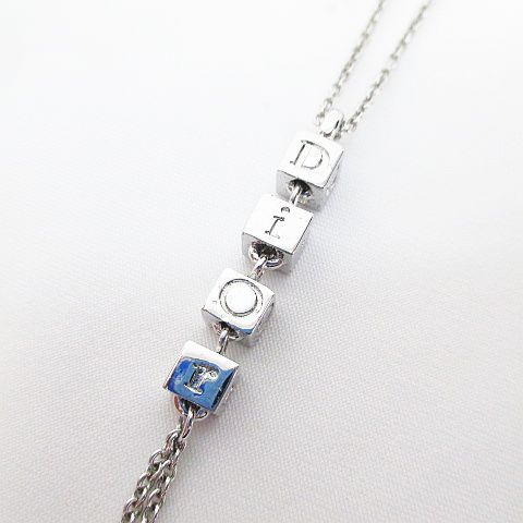 N5182】Christian Dior CD logo cube necklace/クリスチャン