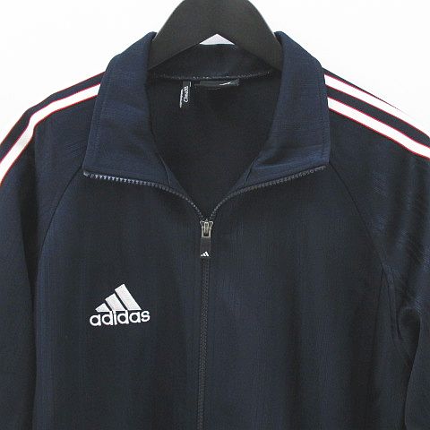adidas ストライプジャージジャケット ネイビー アディダス adidas スポーツウェア ジャージ ストライプ柄