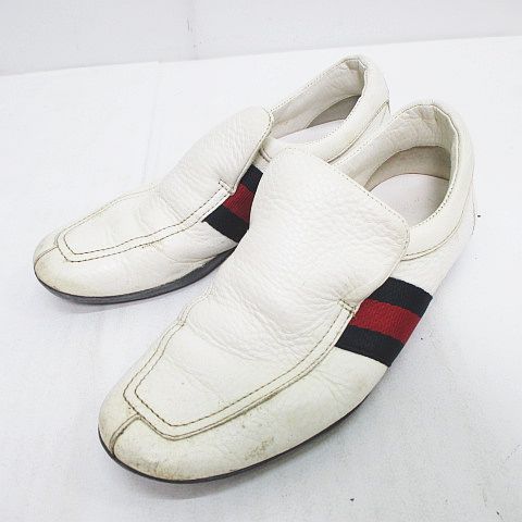 グッチ Gucci スリッポン シェリー 34 5 ホワイト 白 レザー 革 レディース 077 ベクトルパーク