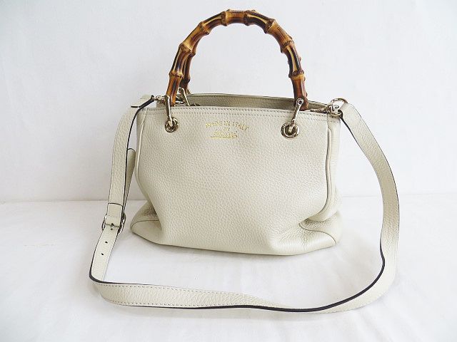 グッチ GUCCI バンブー ショッパースモール 2WAY トートバッグ 