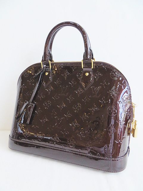 ルイヴィトン LOUIS VUITTON アルマPM ヴェルニ アマラント 濃紫 