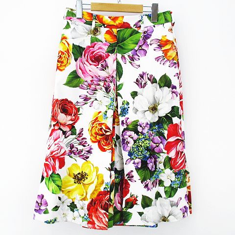 本物 美品 ドルチェ＆ガッバーナ 藤柄 花柄 ショートパンツ 36  