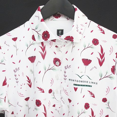 2bU MONTGOMERIE LINKS ゴルフウェア 花柄 フラワー 半袖 ポロシャツ 