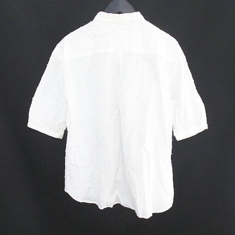 T. japan dot blouse ホワイト（ソフトタッチ ドット柄 リブTシャツ 