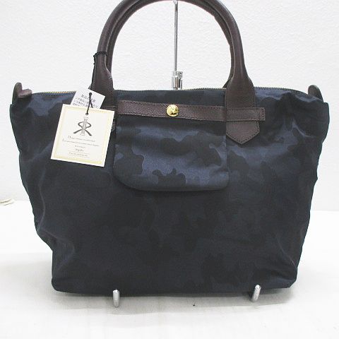 未使用品 レガロ Regalo ディマンシェ トートバッグ Re 31 ネイビーxガーネットブラウン 077 ベクトルパーク